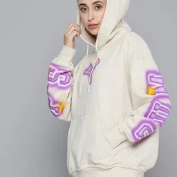 Puma Arc-hitect Sparkle Typography Printed Oversized Hooded Sweatshirt image 2