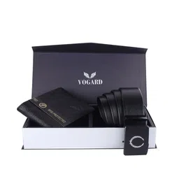 VOGARD Men Black Leather Wallet & Belt Combo Set-image-19