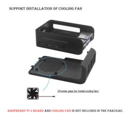 Raspberry Pi 4 Case, Raspberry Pi ABS Cooling Case With Cooling Fan Access For Pi 4/ Pi 4B Without Fan - Black - RS2634Raspberry Pi 4 Case, Raspberry Pi ABS Cooling Case With Cooling Fan Access For Pi 4/ Pi 4B Without Fan - Black - RS2634 image 5