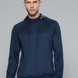 Alcis Men Navy Blue Solid Hooded Sweatshirt-image-83