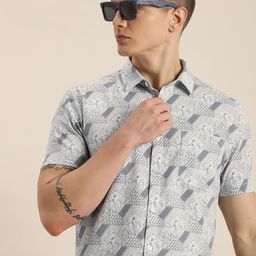 Moda Rapido Men Classic Slim Fit Opaque Printed Casual Shirt-picture-0