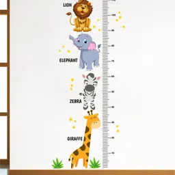 rawpockets Multicoloured Size Chart With Animals Wall Stickers-image-7