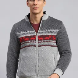 Monte Carlo Black Cotton Regular Fit Printed Reversible Jacket-14