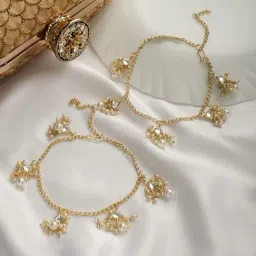 Teejh Rinikaa Pearl & Polki Pair of Anklet-image-55