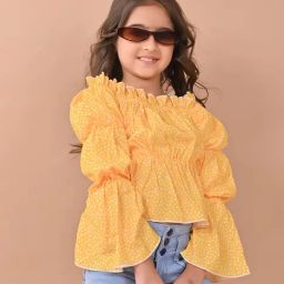 LilPicks Kids Yellow Floral Print Full Sleeves Top-picture-37