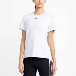 adidas Grey Logo Print Sports T-Shirt-image-32
