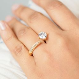 SWASHAA 14K Gold-Plated CZ-Studded Finger Ring-image-84