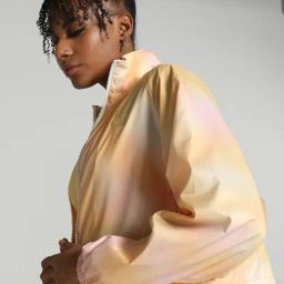 Puma Peach Abstract Print Jacket image 3