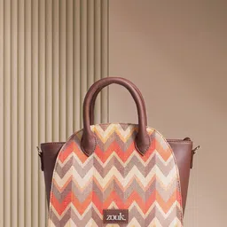 ZOUK Women Geometric Printed Swagger Handheld Bag image 5