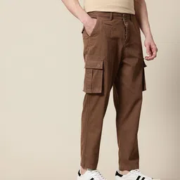 Mr Bowerbird Men Smart Tapered Fit Cargos Trousers-picture-41