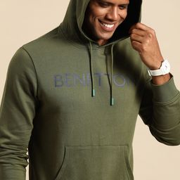 United Colors of Benetton Men Pure Cotton Printed Hooded Sweatshirt-image-99
