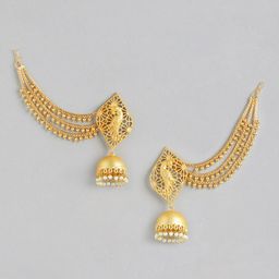 Anouk Gold Plated Contemporary Jhumka Earrings-image-94