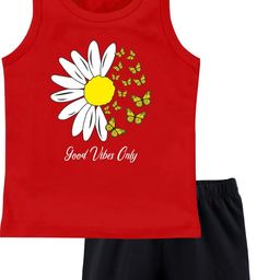 TRIANGLETEES Unisex Kids Printed T-shirt with Shorts-image-62