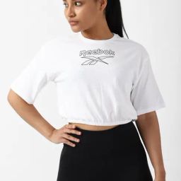 Reebok White Printed Crop Top-picture-15