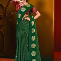 Reboot Fashions Embellished Pure Georgette Maheshwari Saree-picture-34