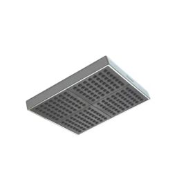 PLUMBER SQUARE-6 Overhead Rain Shower Silver (with Grey Face Plate) 150x150 mm with Antilime Jets & 228 mm (9 inch) Square Shower Arm, RS-1500-image-97