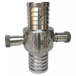 Eco-57 63 mm Thread Size ‎Stainless Steel & Rubber Small Fire Delivery Hose Coupling Chrome-47