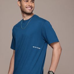 WROGN Pure Cotton Typography Printed Drop-Shoulder Sleeves Oversized T-shirt-image-21