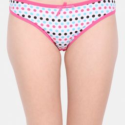 Ms.Lingies Women Pink & White Printed Thong Briefs Z14-87311-image-26