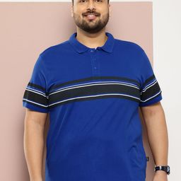 Sztori Plus Size Striped Polo Collar Pure Cotton T-shirt-picture-25