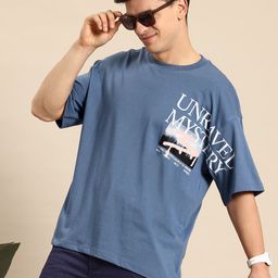 Mast & Harbour Printed Drop-Shoulder Sleeves T-shirt-picture-47