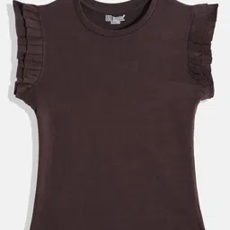 Eteenz Flutter Sleeve Ruffled Cotton Top-picture-22