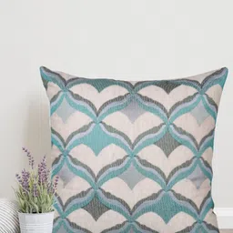 Home Green & Off White Geometric Square Cushion Covers-image-98
