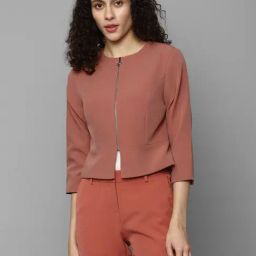 Allen Solly Brown Regular Fit Blazer-image-13