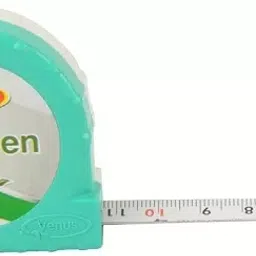 Venus 3 m Steel Measuring Tape V313 Green With belt clip & sling-48