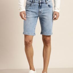 ether Men Blue Denim Shorts-image-5