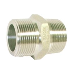 RS PRO Stainless Steel Pipe Fitting Straight Hexagon Nipple 38.1mm(1-1/2 Inch) Male Model No 8267062-8