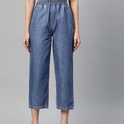 plusS Women Blue Regular Fit Light Fade Stretchable Jeans-image-25
