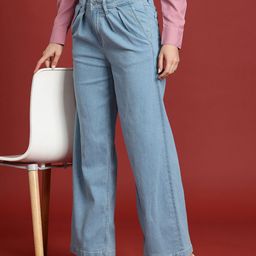 all about you Women Wide Leg High-Rise Stretchable Jeans-image-56
