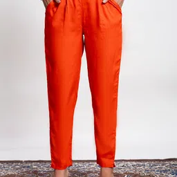 Me Craft Women Relaxed Mid Rise Slim Fit Cigarette Trousers-picture-41