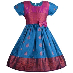 Wish Karo Girls Woven Design Cap Sleeve Fit & Flare Dress-picture-23