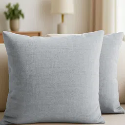 CASABLEU Premium Baker Grey 2 Pieces Square Cushion Covers-image-18