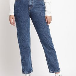 Belliskey Women Blue Mom Fit High-Rise Clean Look Non Stretchable Jeans-picture-49