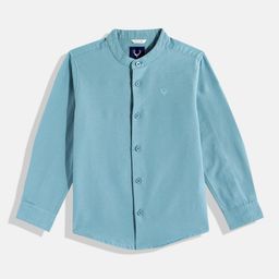Allen Solly Junior Kids Boys Band Collar Pure Cotton Casual Shirt-picture-27