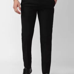 Van Heusen Jet Black Slim Fit Trousers-picture-29