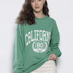 Boohoo California Printed Super Oversized Sweatshirt-image-71