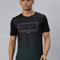 Alcis Men Typography Printed Anti Static Slim Fit T-shirt-image-85