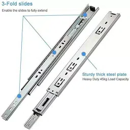 B K JAGAN & CO 24 inch Drawer Runner for Wardrobe Drawer, Weight Capacity: 45 Kg (Pack of 2)-9