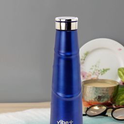 Vibe Plus Unisex Navy Blue Solid Double Wall Stainless Steel Water Bottle 500 ml-41