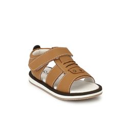 TUSKEY Boys Tan Brown Genuine Leather Comfort Sandals-image-62