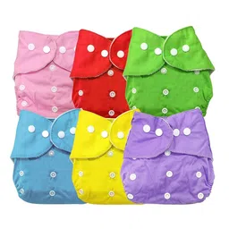 Kritiu Set Of 5 Reusable Waterproof Cloth Diaper-0