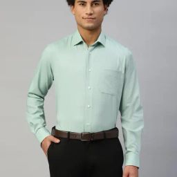 Don Vino Green Regular Fit Self Design Pure Cotton Shirt-image-42