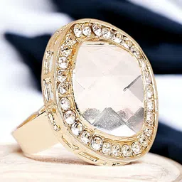 OOMPH Kundan-Studded Adjustable Finger Ring-40