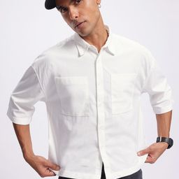 Kook N Keech Elevated Essentials Textured Drop-Shoulder Relaxed Shirt-image-37