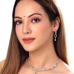 Yellow Chimes Silver-Plated Jewellery Set-63