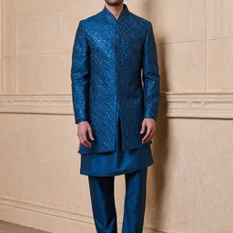 Tasva Men Embroidered Sherwani Set-picture-49